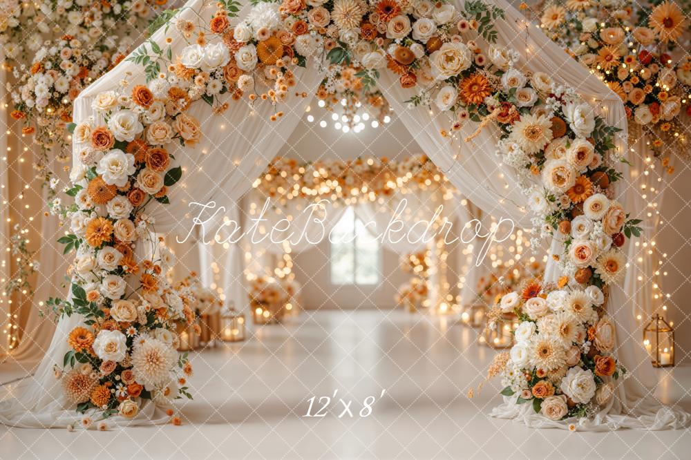 Kate Flower Arch Warm Lights Backdrop Designed by Emetselch - Image 8