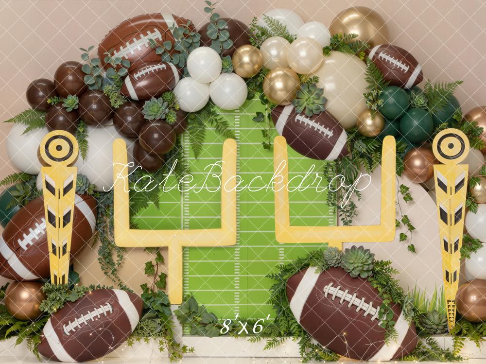 Kate Football Field Balloons Fleece Backdrop Designed by Chain Photography