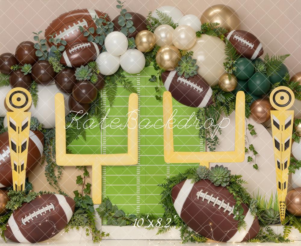 Kate Football Field Balloons Fleece Backdrop Designed by Chain Photography - Image 3
