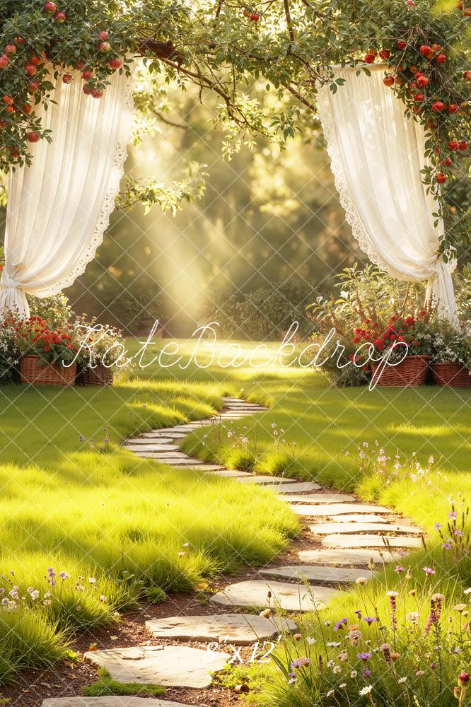 Kate Garden Arch Pathway Curtains Sunlight Backdrop Designed by Emetselch - Image 12