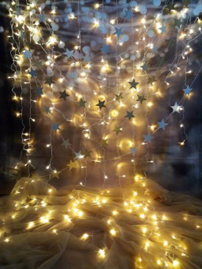 Kate Glitter Curtain Star Lighting Photography Backdrops Cotton Background for Baby - Image 2