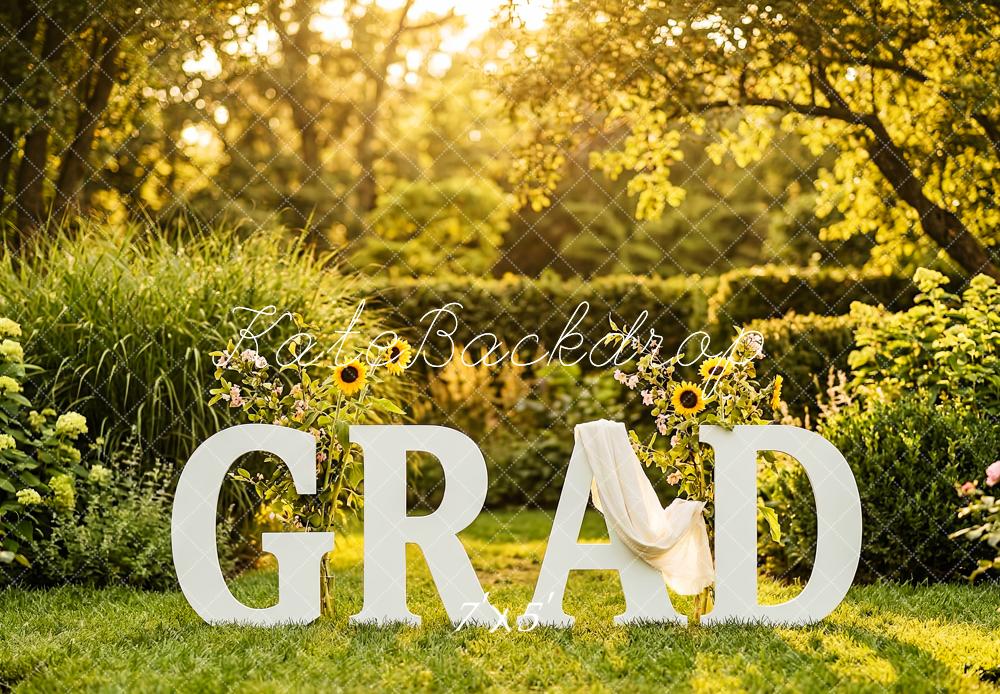Kate Graduation Sunflowers Garden Backdrop Designed by Patty Robert