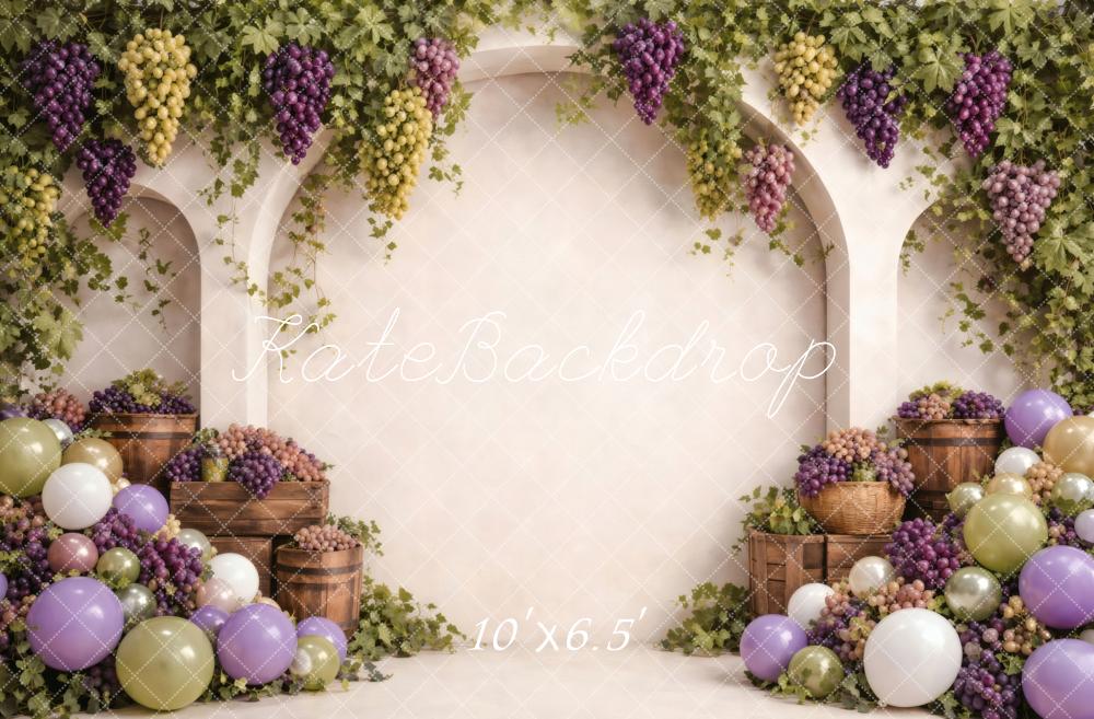 Kate Grapevine Arch Balloons Crates Fleece Backdrop Designed by Vertigo Productions - Image 2