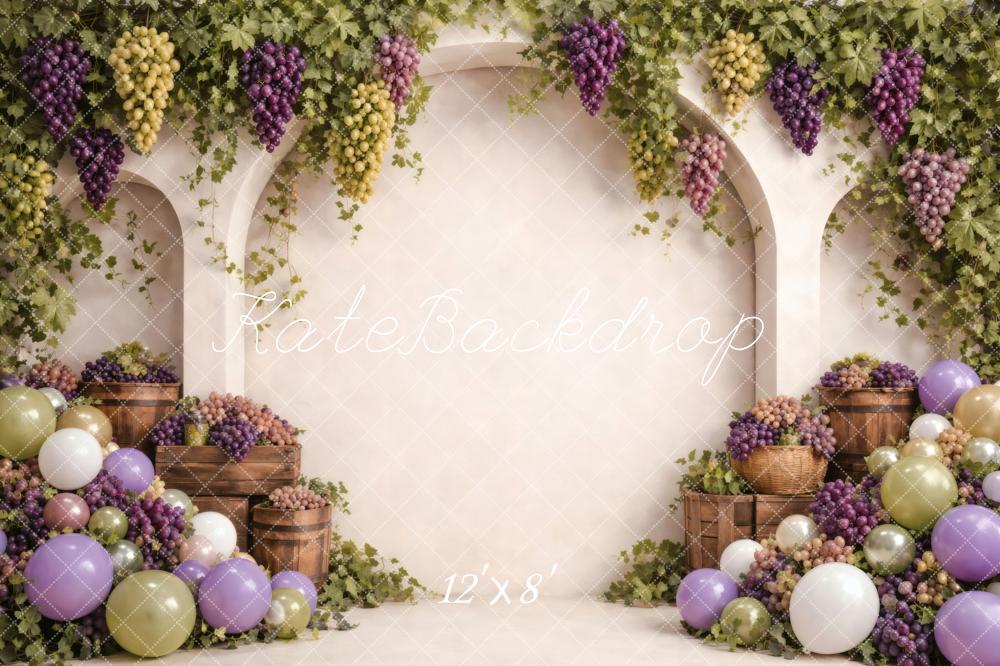 Kate Grapevine Arch Balloons Crates Fleece Backdrop Designed by Vertigo Productions - Image 4