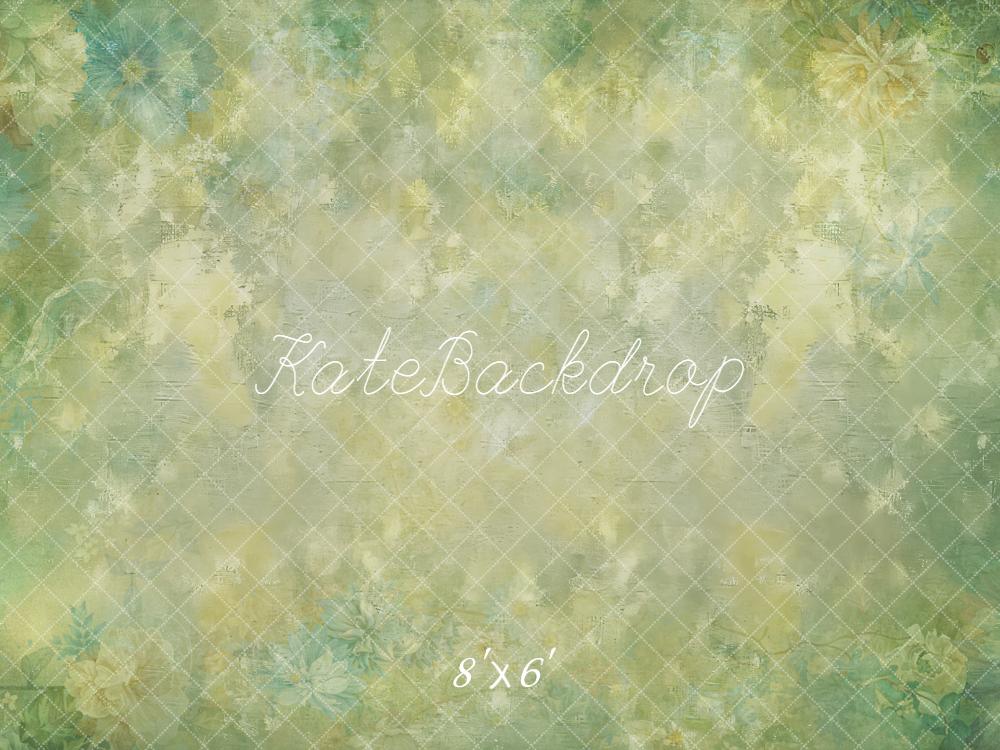 Kate Green Floral Vintage Style Fleece Backdrop Designed by Kate Image