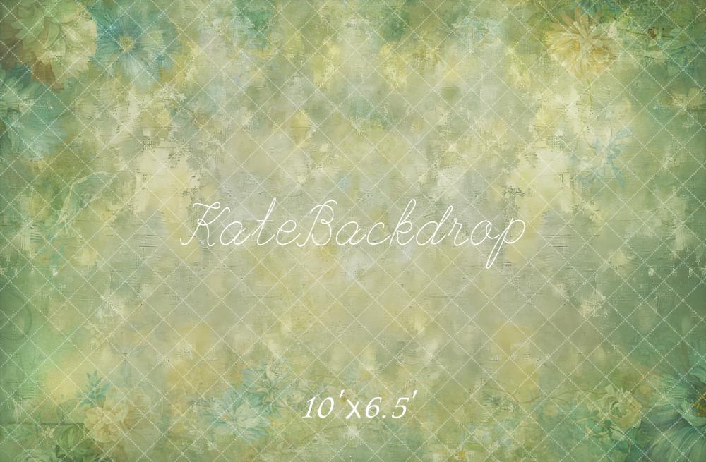 Kate Green Floral Vintage Style Fleece Backdrop Designed by Kate Image - Image 2