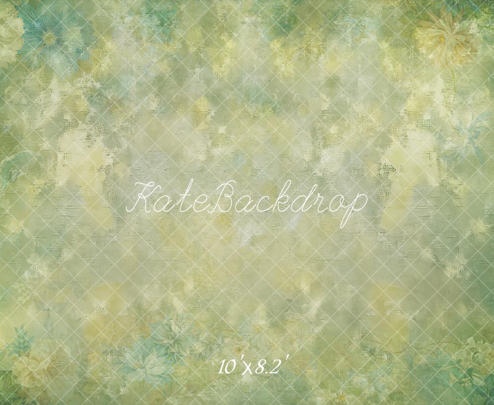 Kate Green Floral Vintage Style Fleece Backdrop Designed by Kate Image - Image 3