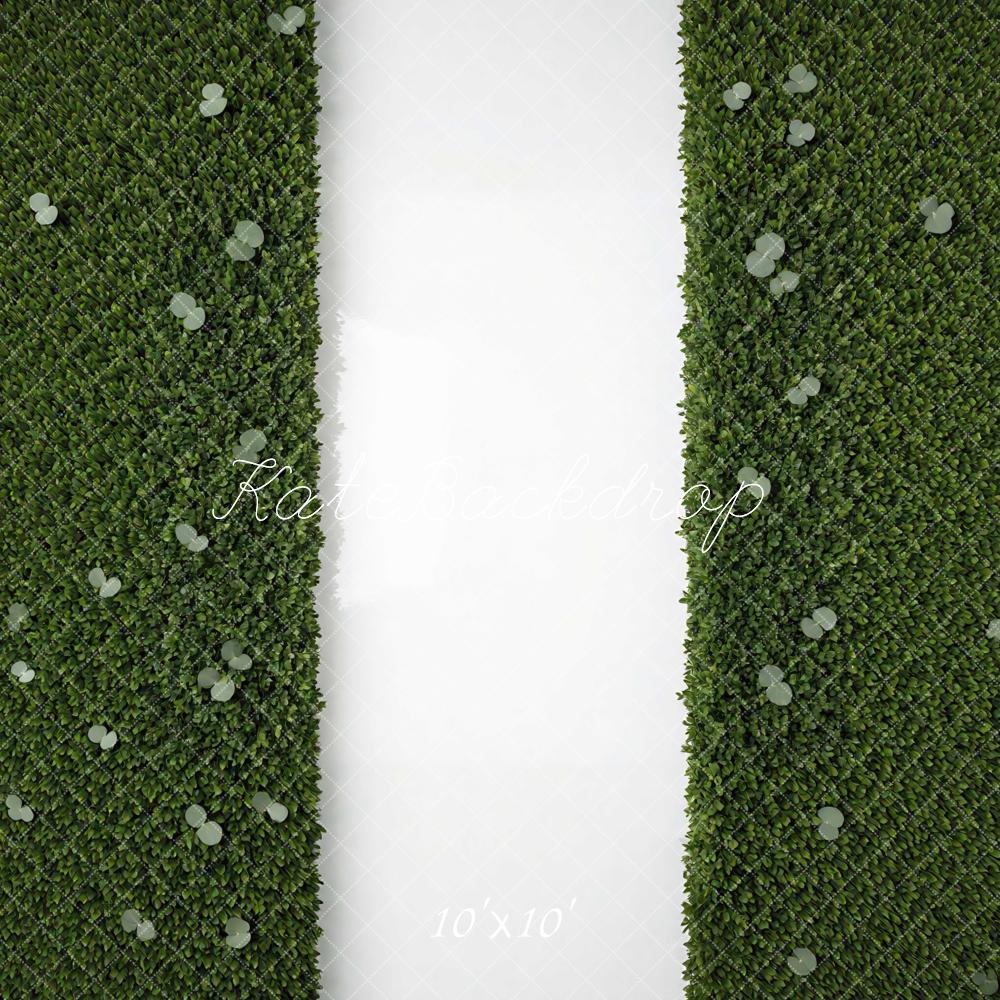 Kate Green Hedge Leaves White Strip Backdrop Designed by Mini MakeBelieve - Image 7