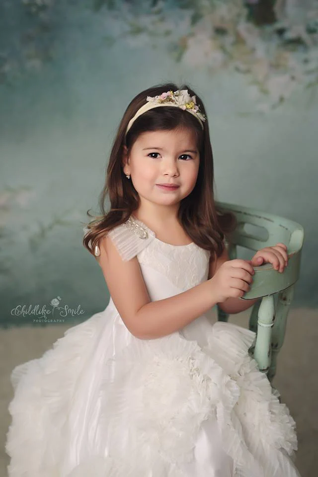 Kate Green Spring White Flowers Backdrop for Photography - Image 7