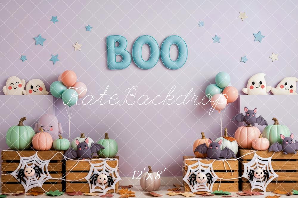 Kate Halloween Boo Ghosts Bats Pumpkins Backdrop Designed by Patty Robert - Image 8