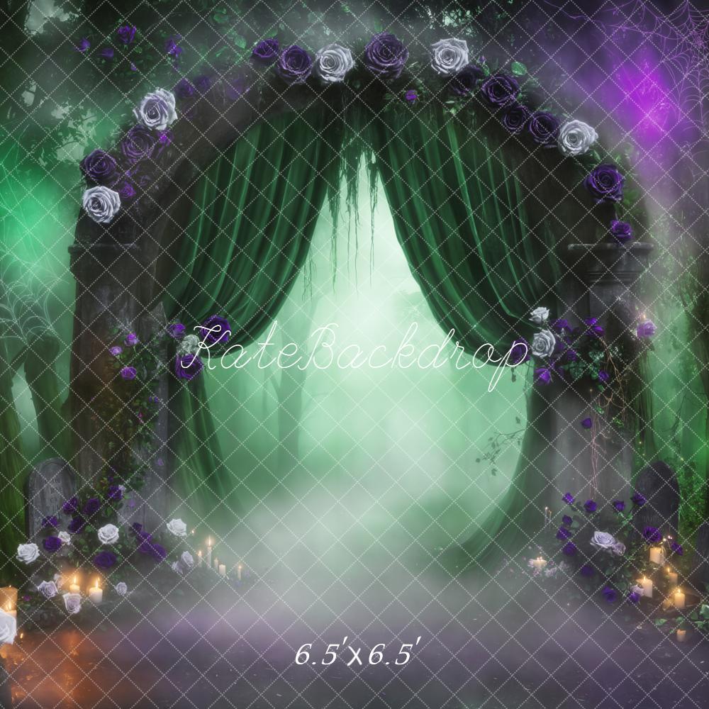 Kate Halloween Forest Arch Cobwebs Backdrop Designed by Emetselch - Image 2