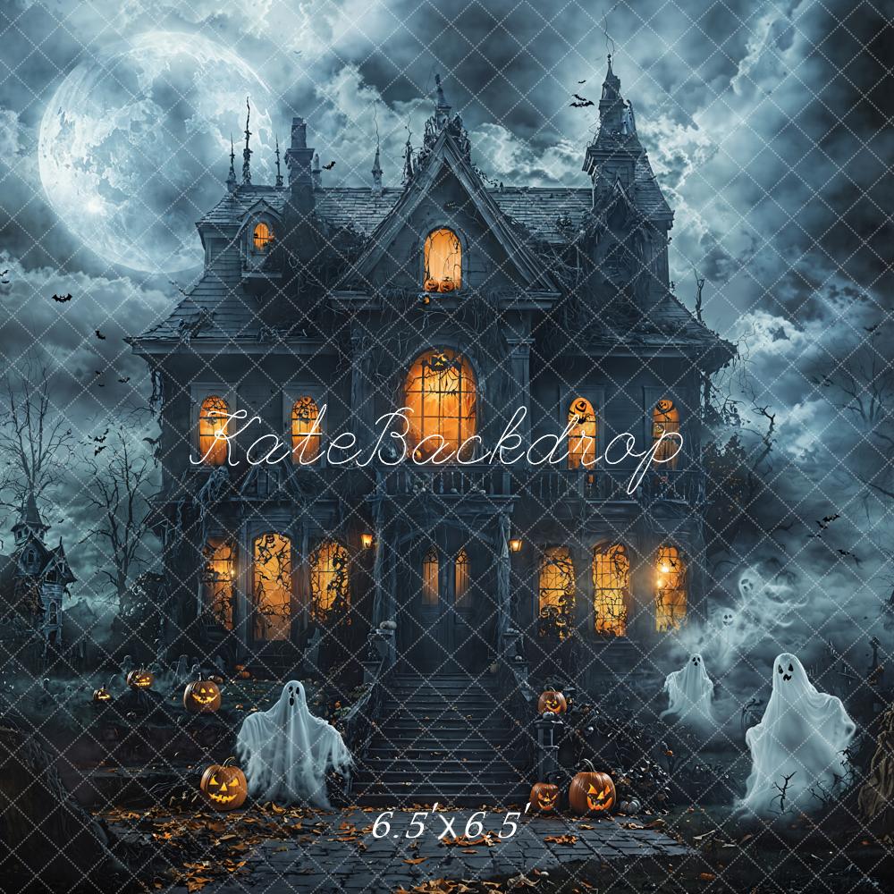 Kate Halloween Haunted House Ghosts Night Backdrop Designed by Emetselch - Image 4