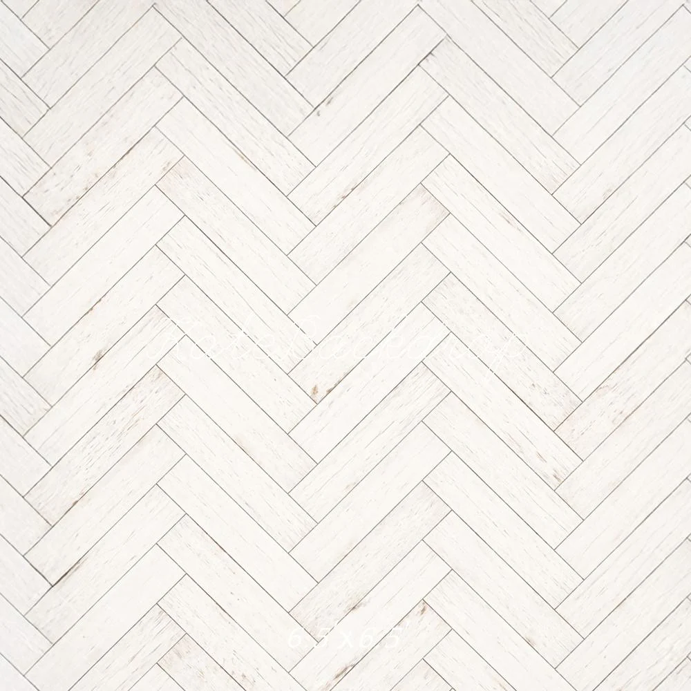 Kate Herringbone White Wood Texture Backdrop Designed by Mandy Ringe Photography - Image 2