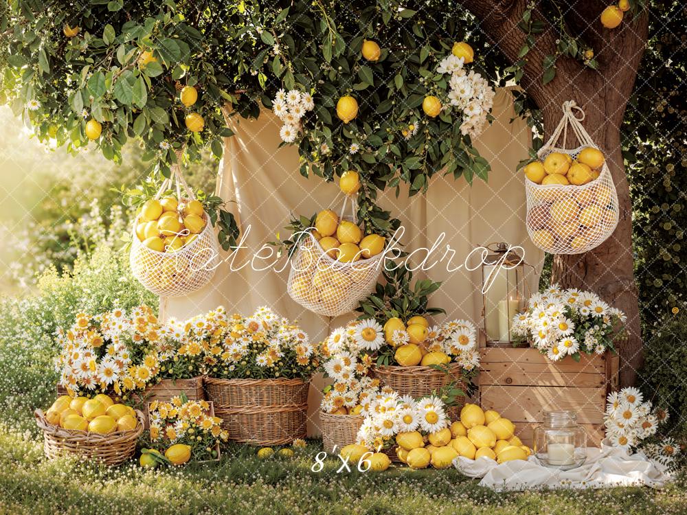 Kate Lemon Basket Daisy Garden Backdrop Designed by Emetselch - Image 3