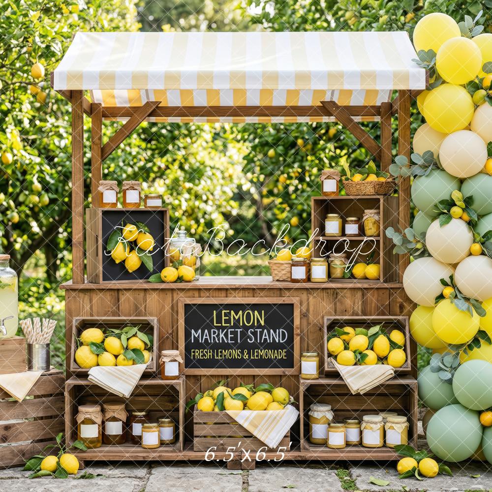Kate Lemon Market Stand Orchard Balloons Backdrop Designed by Patty Robert - Image 2