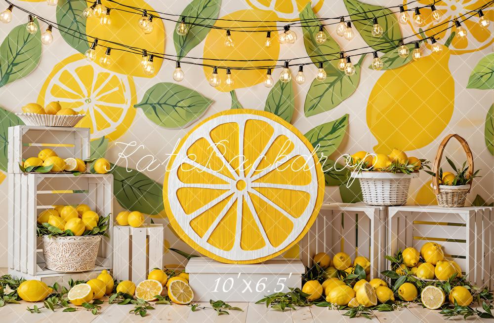 Kate Lemon Summer Crates Garland Fleece Backdrop Designed by Emetselch - Image 2