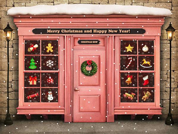 Kate Merry Christmas Shop Backdrop Happy New Year Children Photo Background