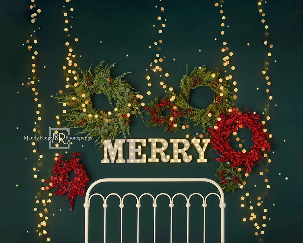 Kate Merry Christmas Headboard Sparkle Backdrop Designed By Mandy Ringe Photography - Image 6