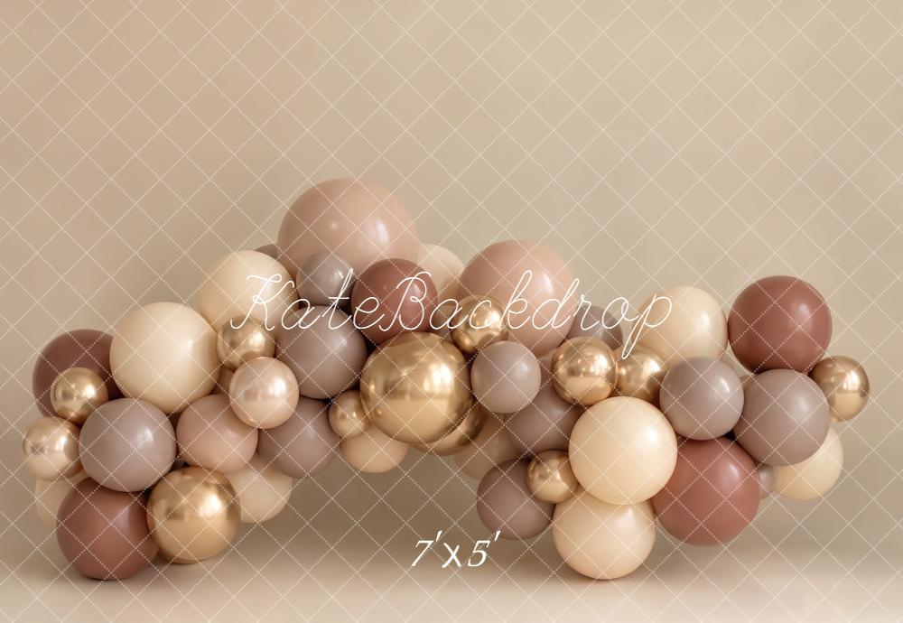 Kate Neutral Balloon Arch Backdrop Designed by Emetselch