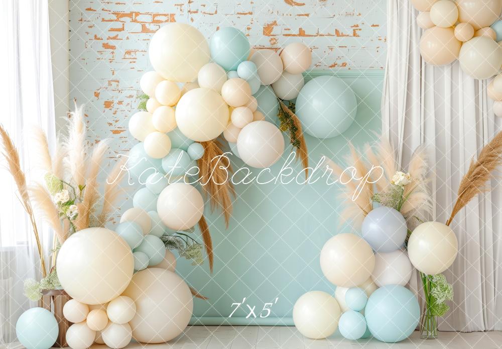 Kate Neutral Boho Balloon Setup Backdrop Designed by Patty Robert