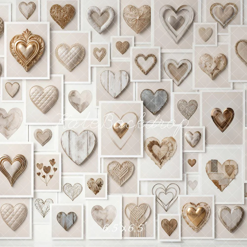 Kate Neutral Heart Wall Backdrop Designed by Mini MakeBelieve - Image 2