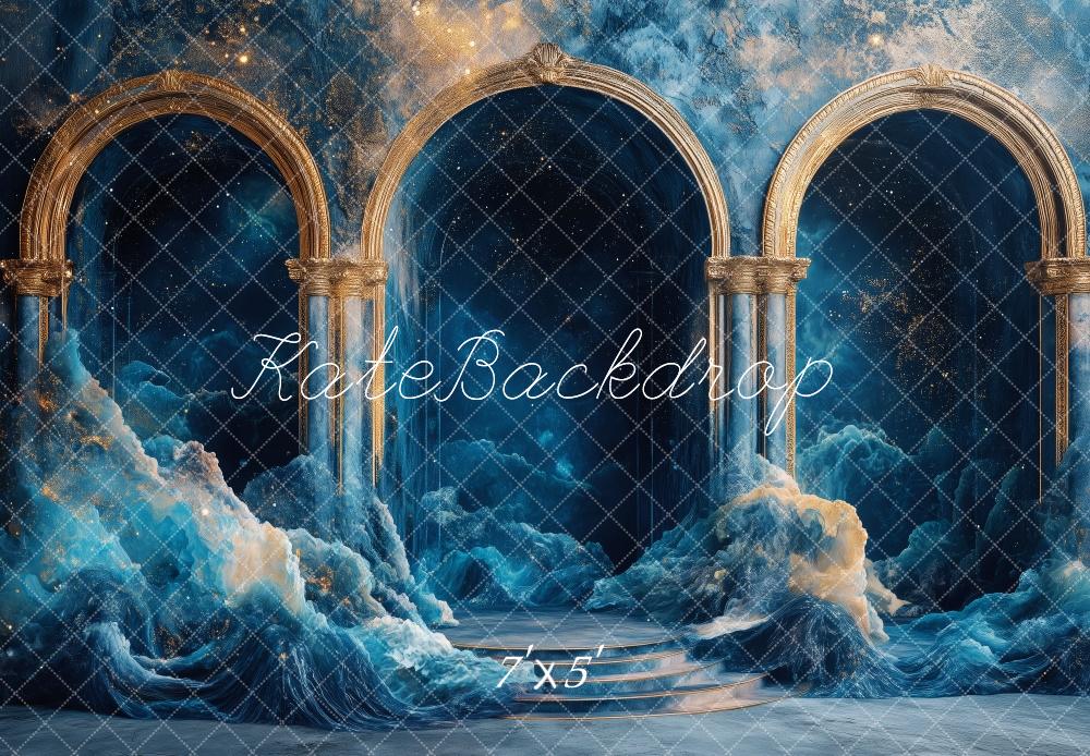 Kate Ocean Fantasy Arches Blue Backdrop Designed by Patty Robert