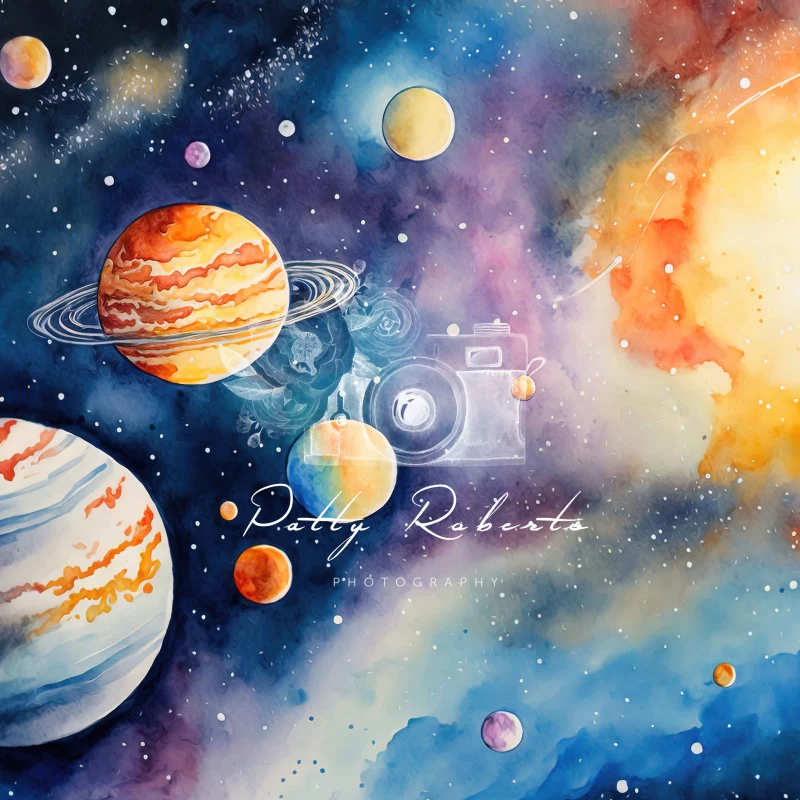 Kate Outer Space Cake Smash Backdrop Designed by Patty Robert - Image 2