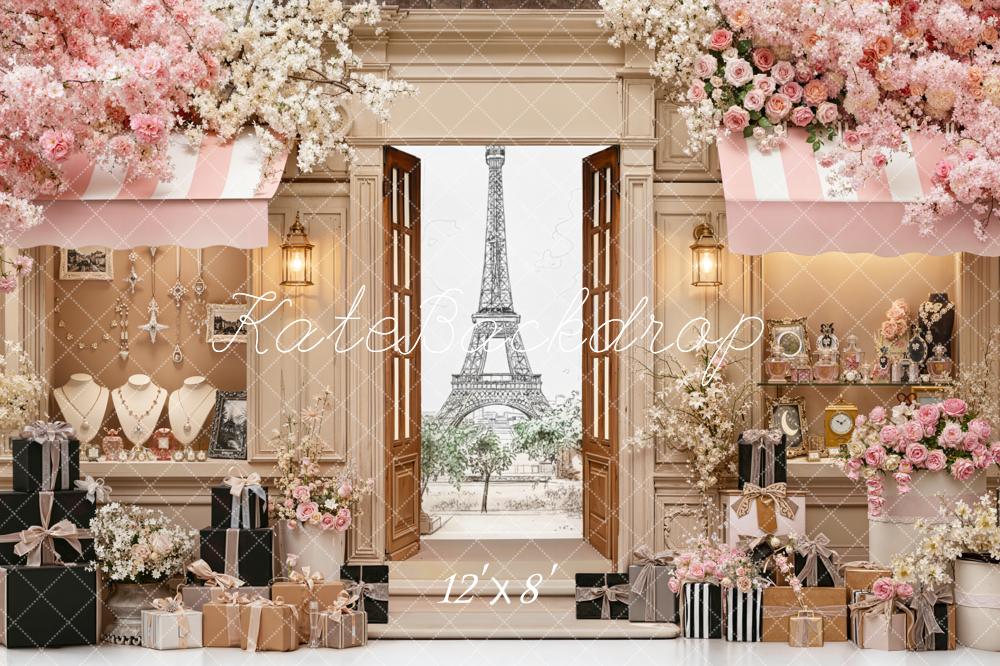 Kate Paris Eiffel Tower Boutique Fleece Backdrop Designed by Chain Photography - Image 4