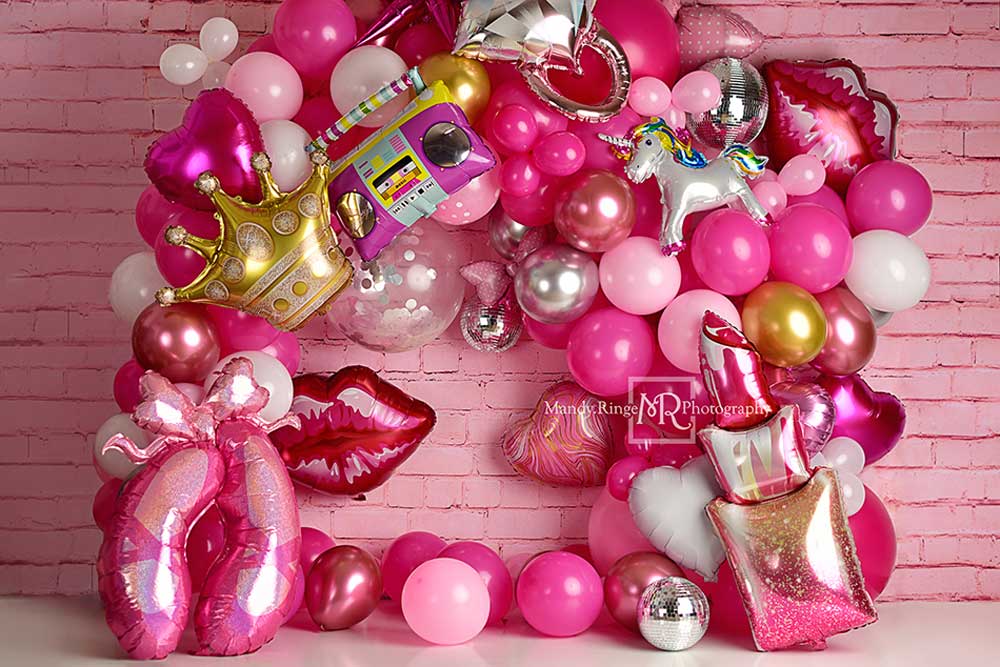 Kate Party Girly Doll Pink Cake Smash Backdrop Designed by Mandy Ringe Photography - Image 2