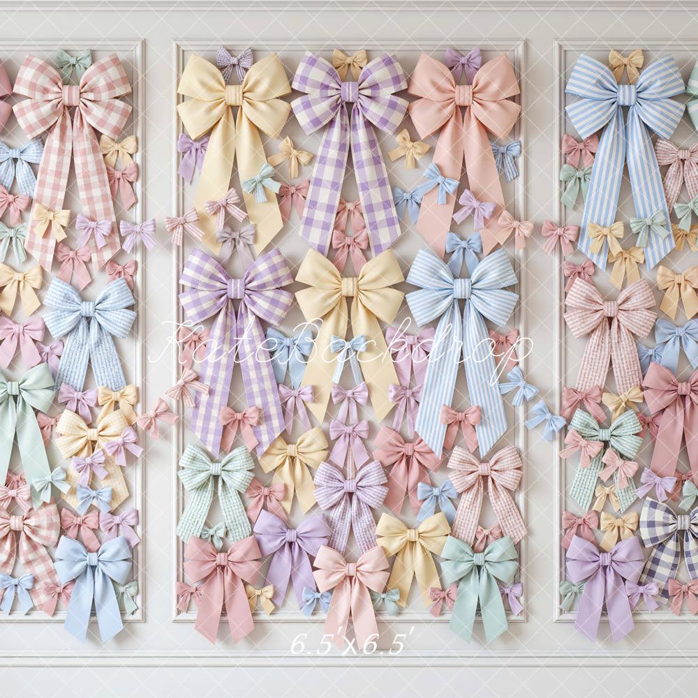 Kate Pastel Bows Wall Pattern Backdrop Designed by Mini MakeBelieve - Image 2