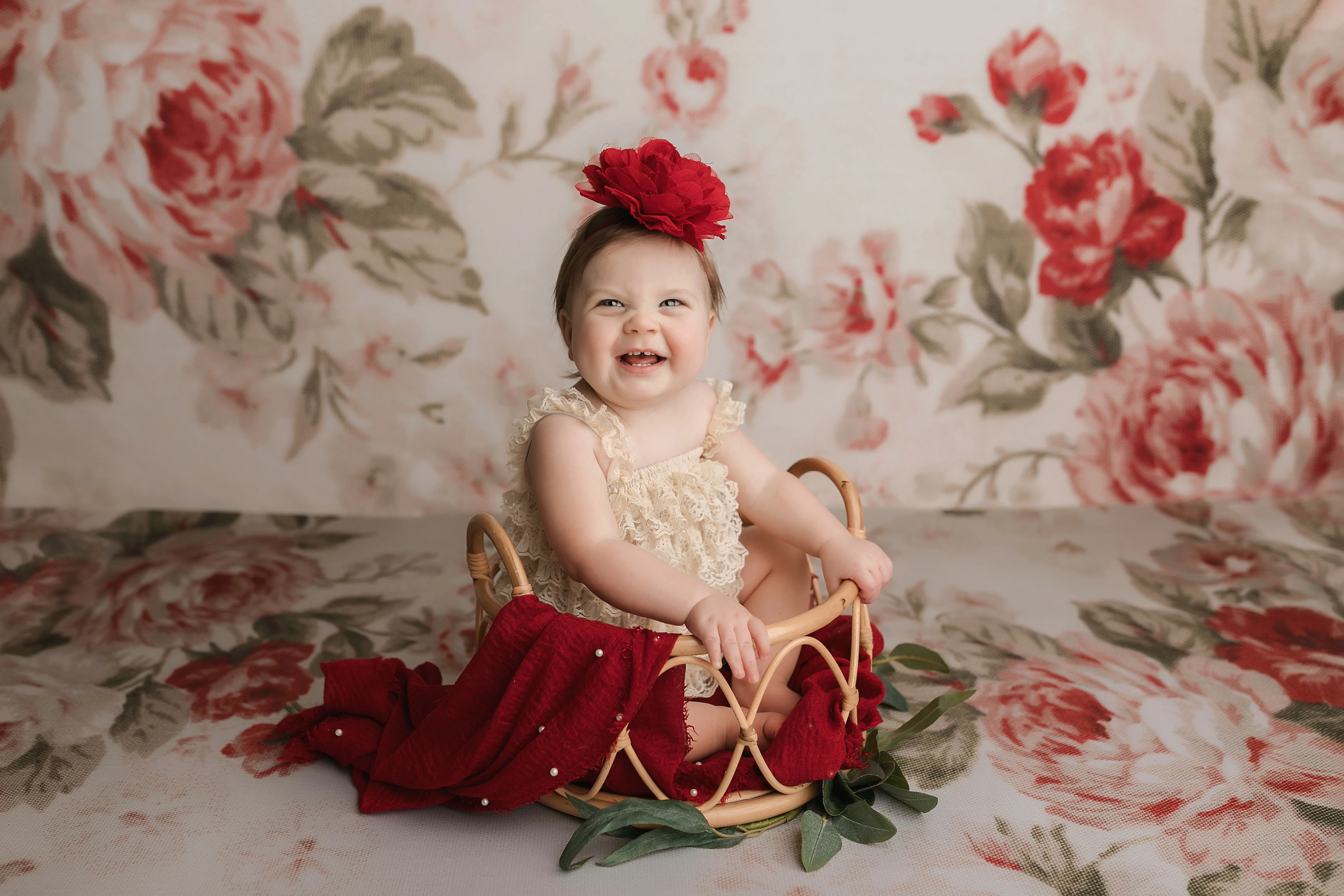 Kate Pattern Flower Backdrop+ Pattern Flower Rubber Floor Mat