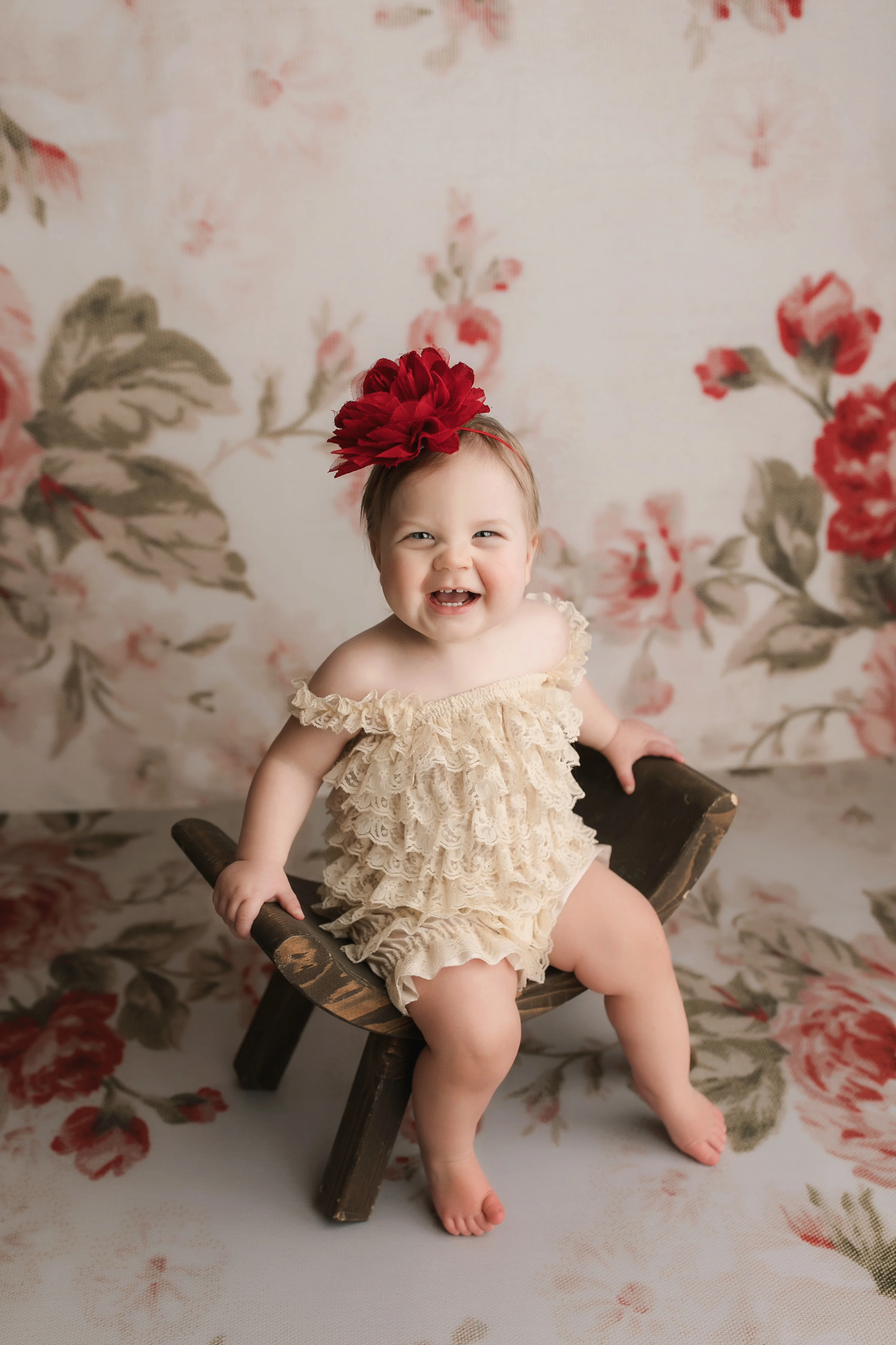 Kate Pattern Flower Backdrop+ Pattern Flower Rubber Floor Mat - Image 4