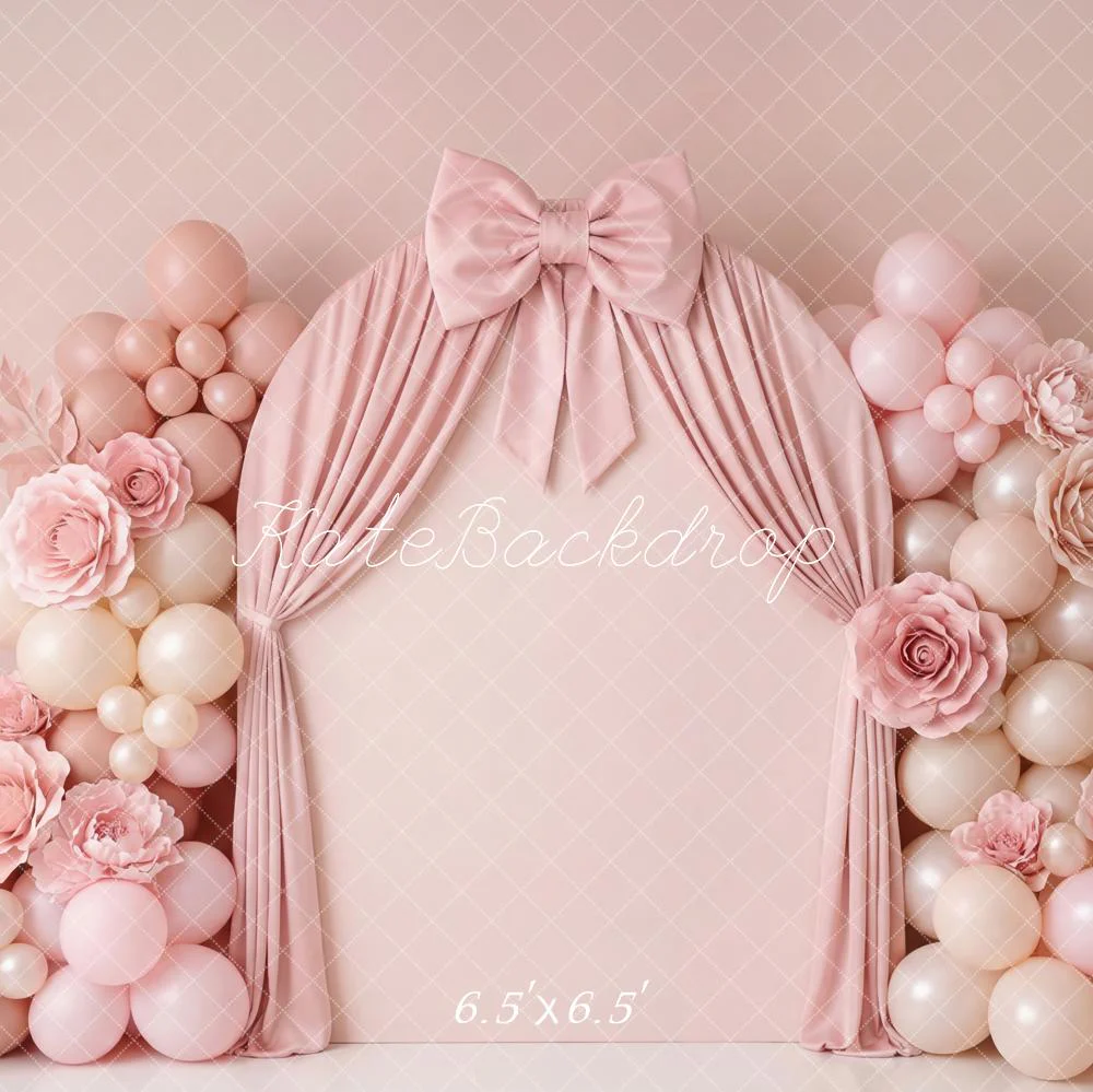Kate Pink Balloons Arch Curtain Backdrop Designed by Patty Robert - Image 2