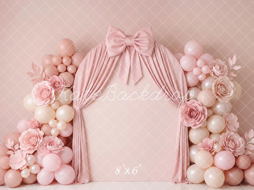 Kate Pink Balloons Arch Curtain Backdrop Designed by Patty Robert - Image 3