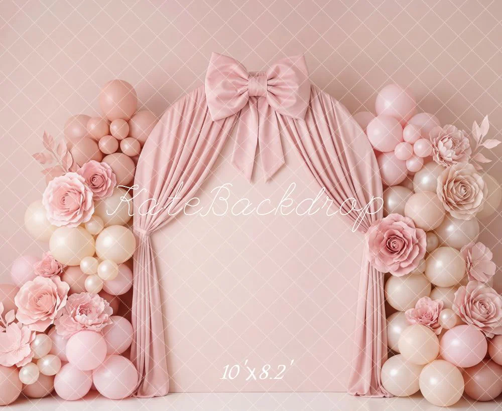Kate Pink Balloons Arch Curtain Backdrop Designed by Patty Robert - Image 6