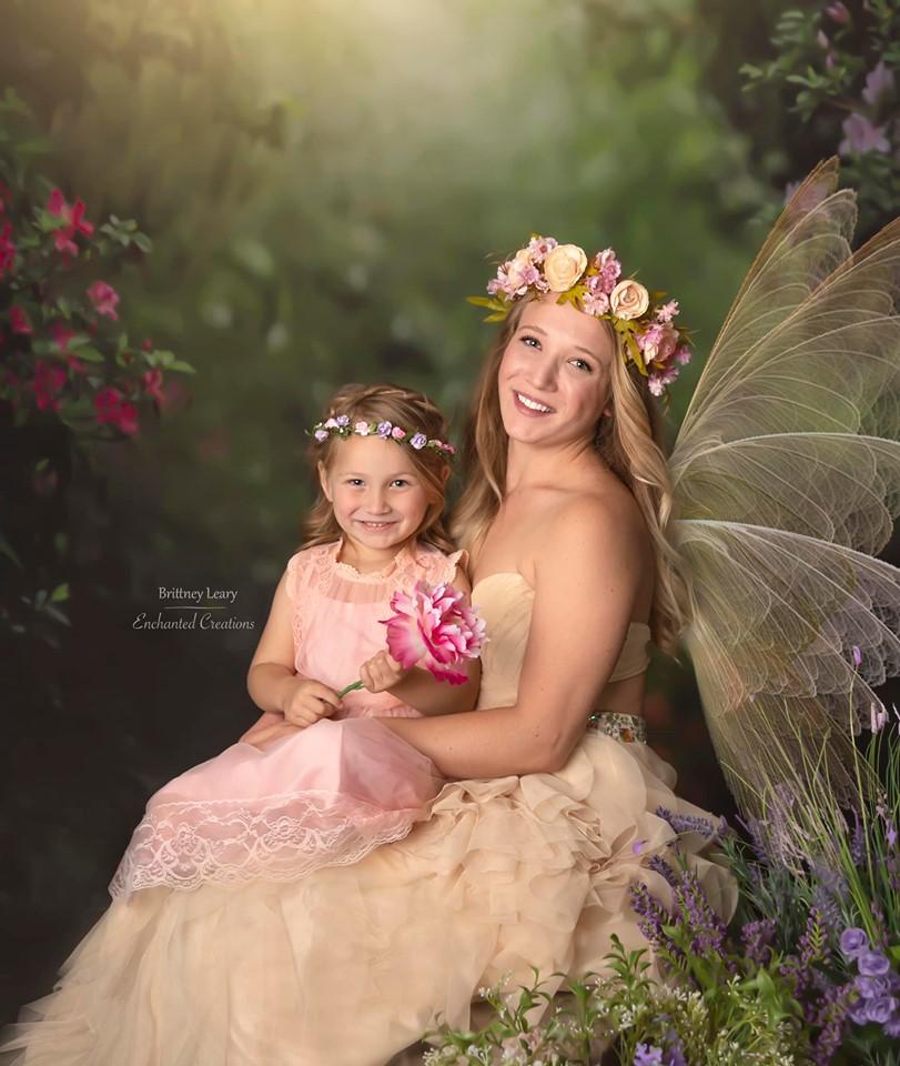 Kate Pink Flower Garden Fairy Lights spring Backdrop Designed by Pine Park Collection - Image 10