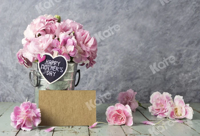 Kate Pink Flowers Mother's Day Backdrop for Photography