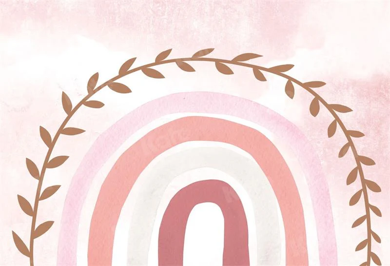 Kate Pink Girly Rainbow Boho Backdrop for Photography