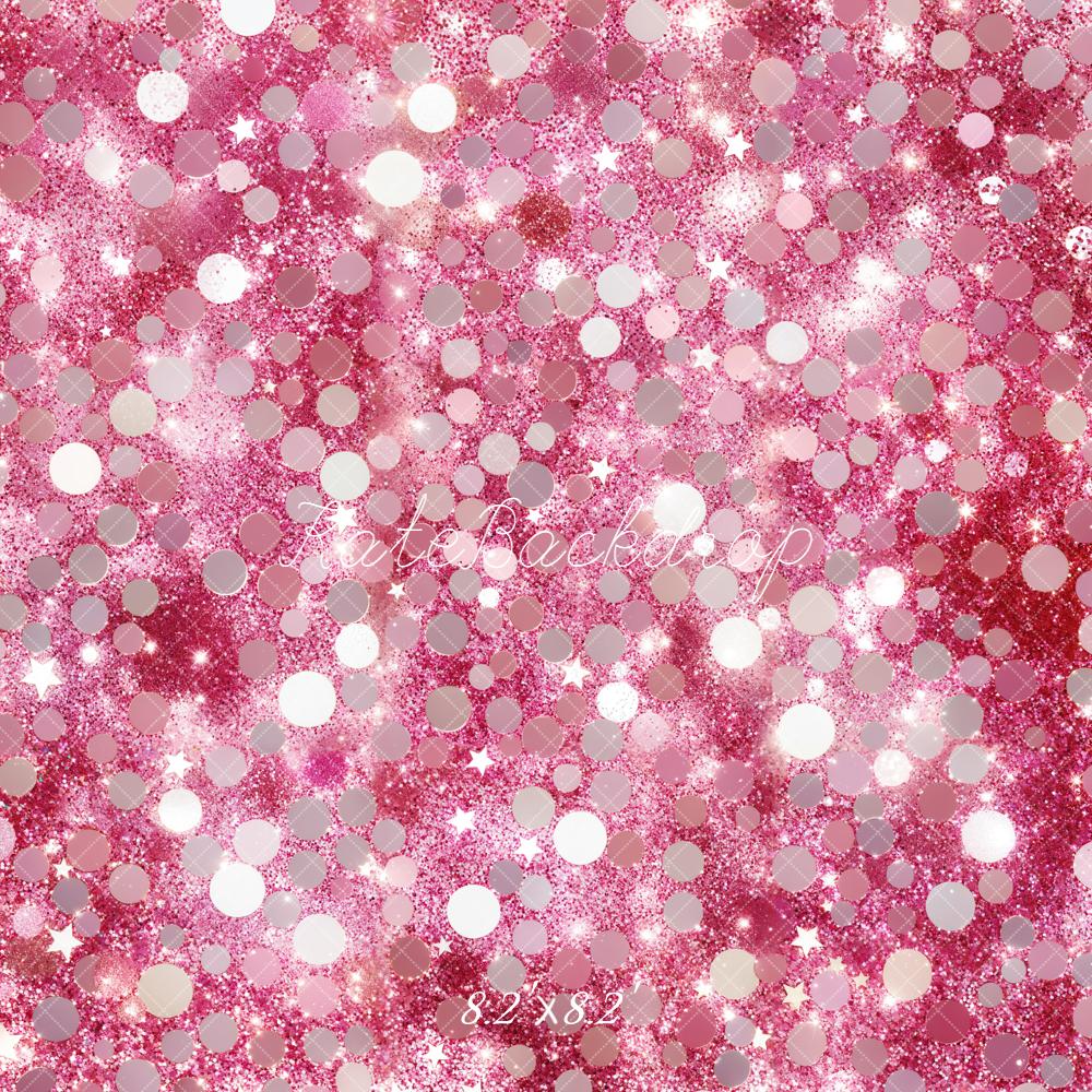 Kate Pink Glitter Bokeh Stars Backdrop Designed by Emetselch - Image 5