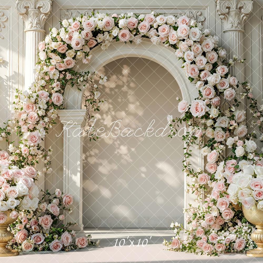 Kate Pink Roses Arch Ornate Wall Backdrop Designed by Mini MakeBelieve - Image 7