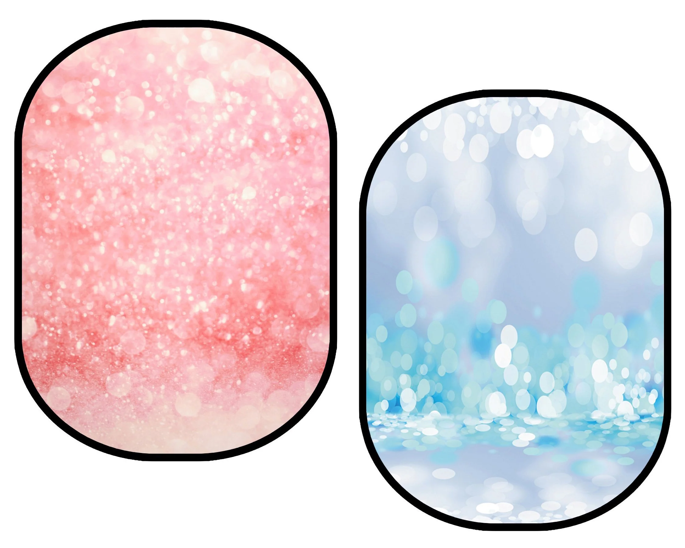 Kate Pink Sequins Bokeh/ Blue Sequins Bokeh Collapsible Backdrop Photography 5X6.5ft(1.5x2m) - Image 2