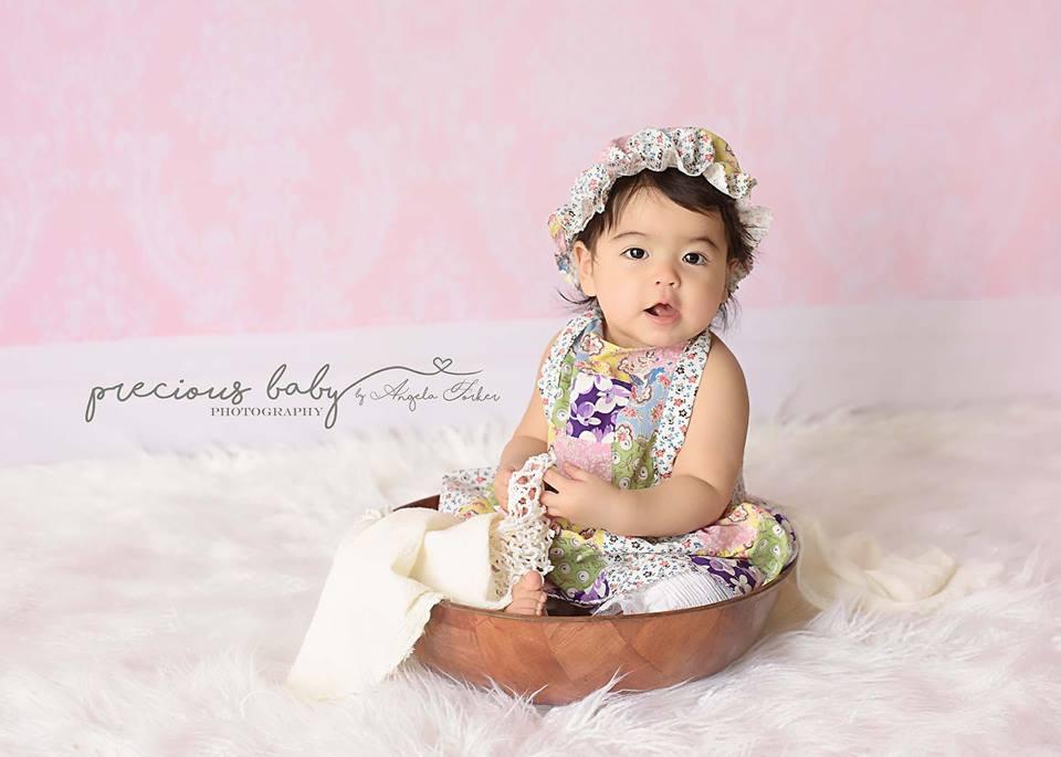 Kate Pink Wall Pattern Backdrop for Children Photography White/Cream Flooring