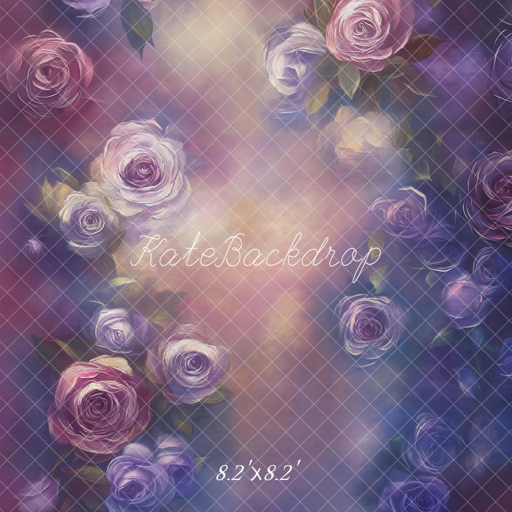 Kate Purple Rose Floral Backdrop Designed by Emetselch - Image 5