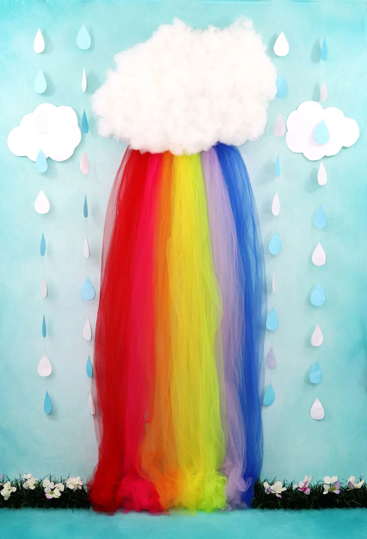 Kate Rainy Summer Rainbow Children Backdrop Designed by Leann West - Image 2