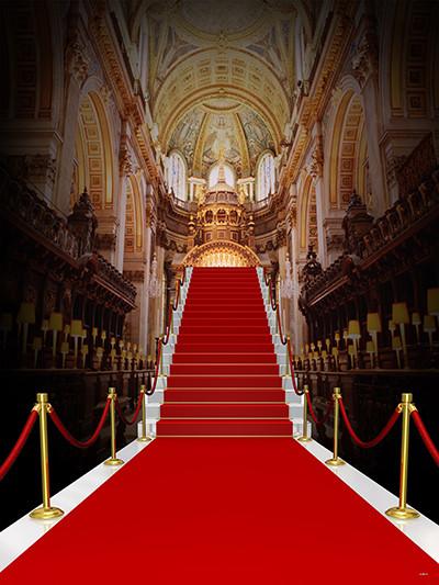 Kate Red Carpet Golden Palace Backdrop for Wedding - Image 2