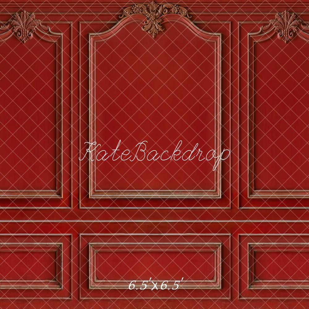 Kate Red Retro Wall Moulding Backdrop Designed by Kate Image - Image 2