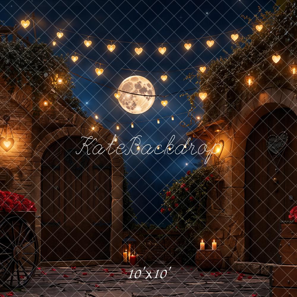 Kate Romantic Courtyard Heart Lights Moonstone Backdrop Designed by Emetselch - Image 7