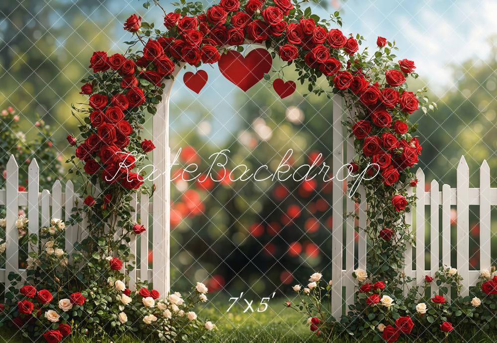 Kate Valentine Rose Arch Romantic Garden Backdrop Designed by Emetselch