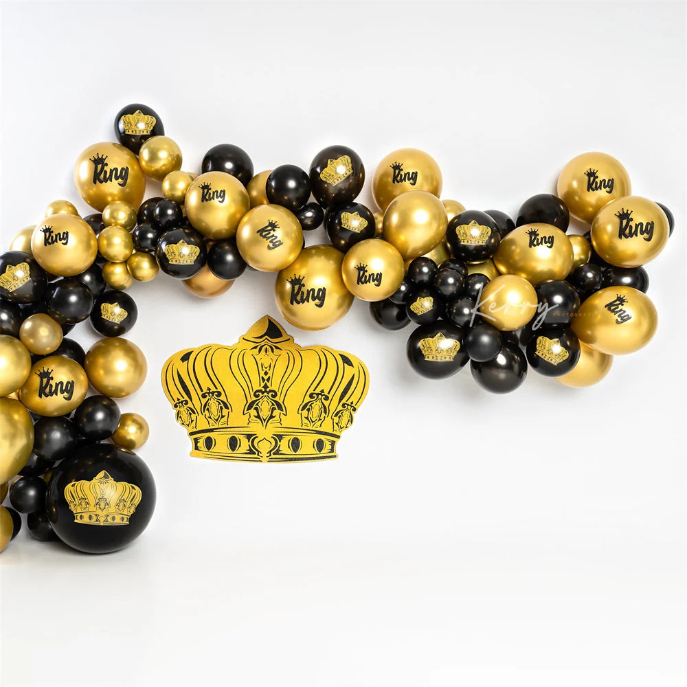Kate Royal Crown King Gold Black Balloon Backdrop Designed by Kerry Anderson - Image 2