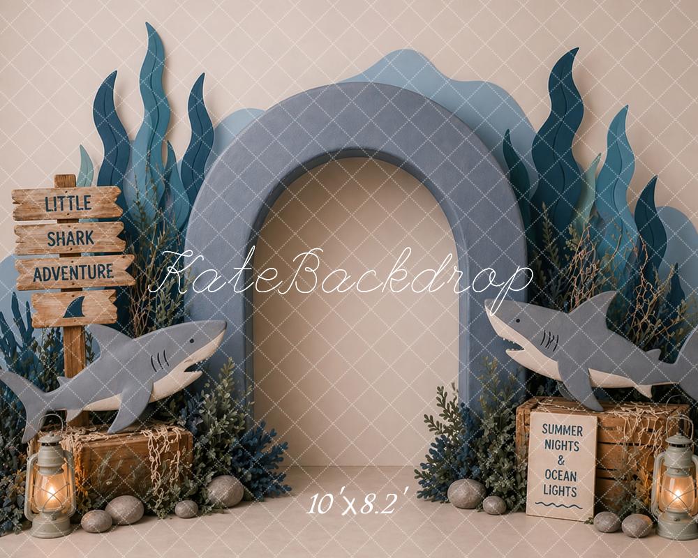 Kate Shark Adventure Ocean Arch Plants Backdrop Designed by Caitlin Lynch - Image 6